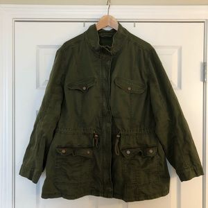 Plus Size Military Style Jacket